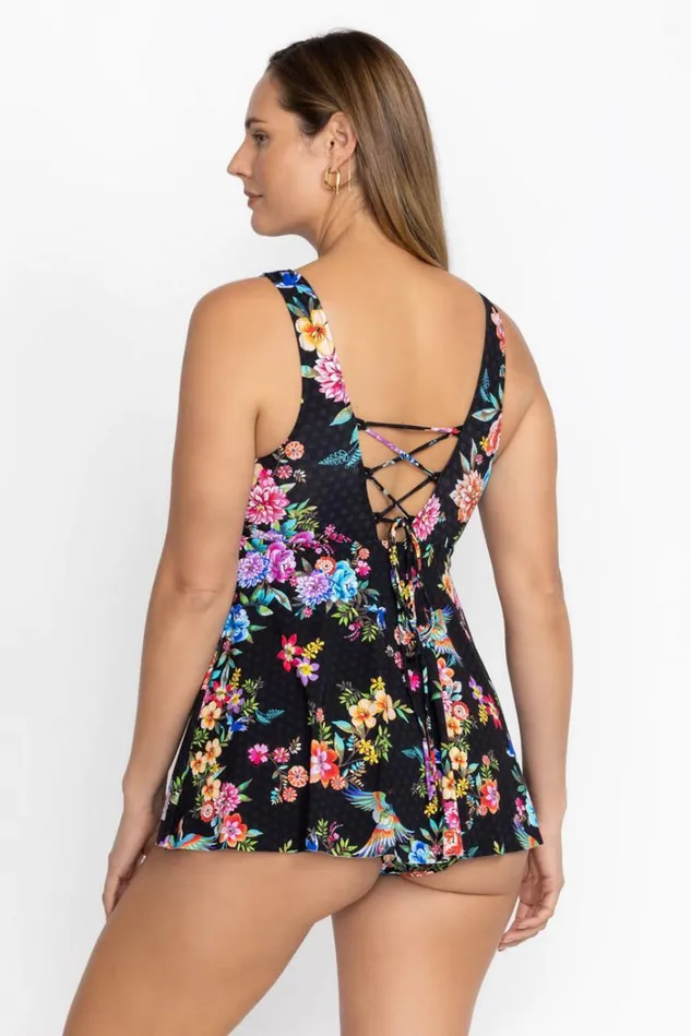 Women SOGNATORE NERO BACK TIE SKIRTED ONE Sognatore Johnny Was Swim and Resort Women SOGNATORE NERO BACK TIE SKIRTED ONE Sognatore Johnny Was Swim and Resort