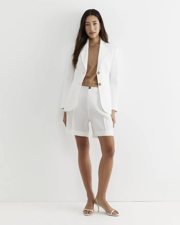 Women Sportscraft Blazers Freya Linen Blazer White