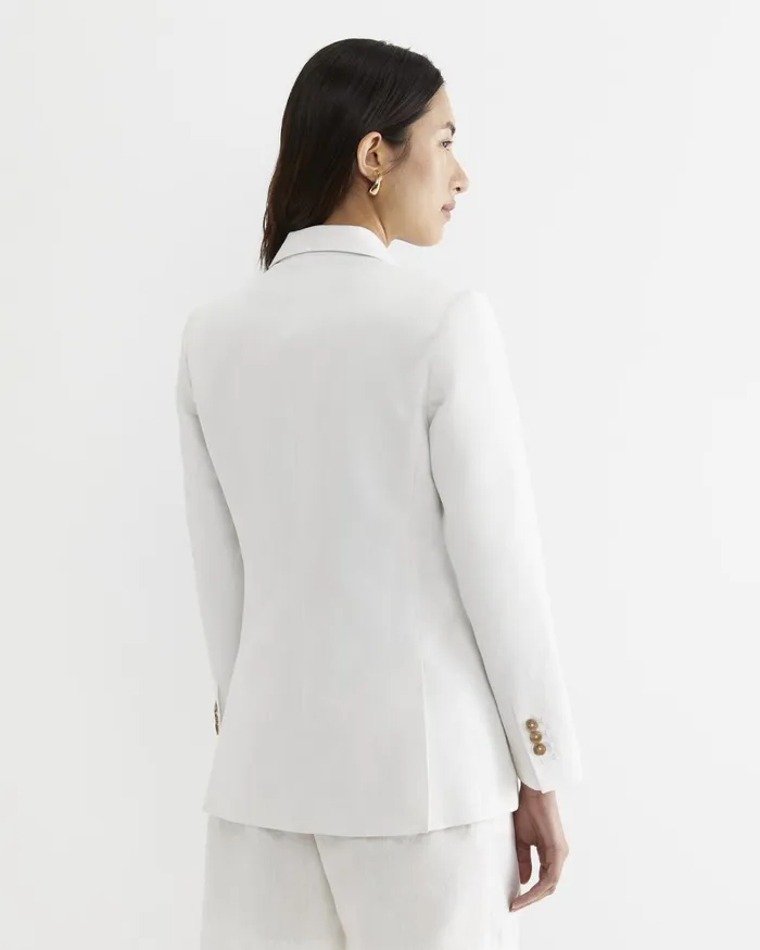 Women Sportscraft Blazers Freya Linen Blazer White