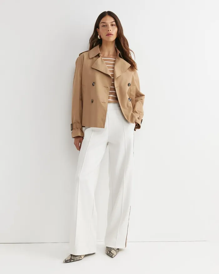Women Sportscraft Jackets and Coats Audrey Crop Trench Pecan