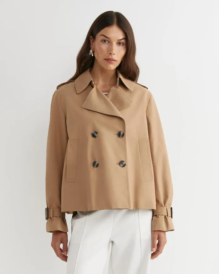Women Sportscraft Jackets and Coats Audrey Crop Trench Pecan