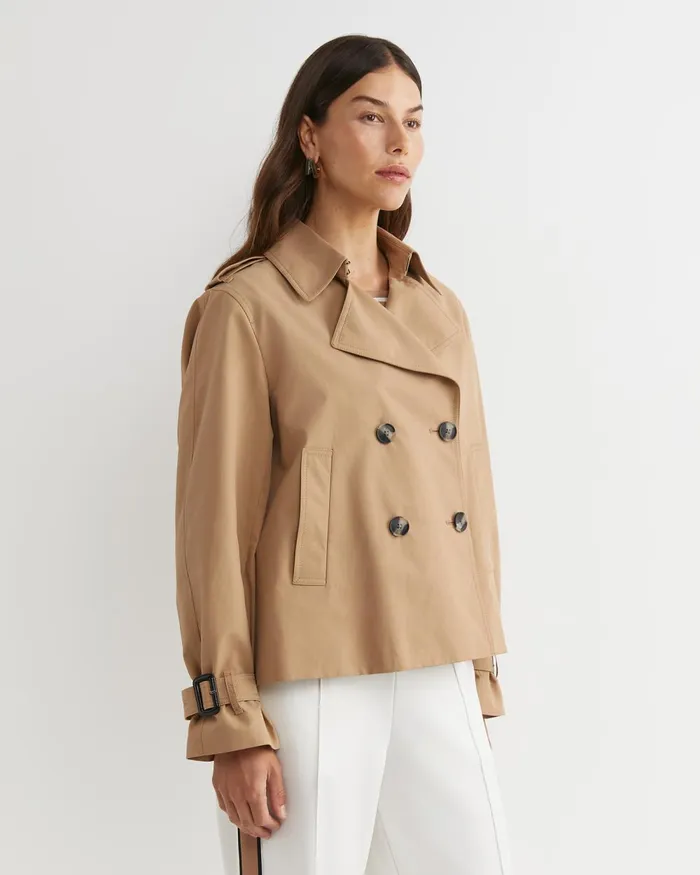Women Sportscraft Jackets and Coats Audrey Crop Trench Pecan