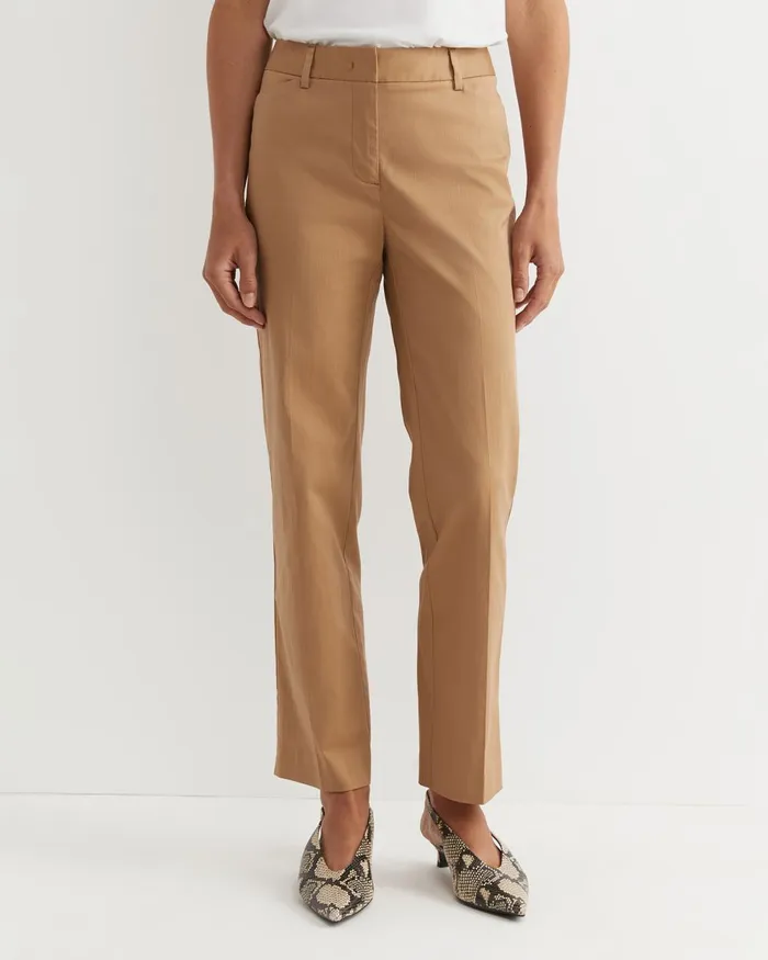 Women Sportscraft Pants Evie Straight Capri Pant Tan