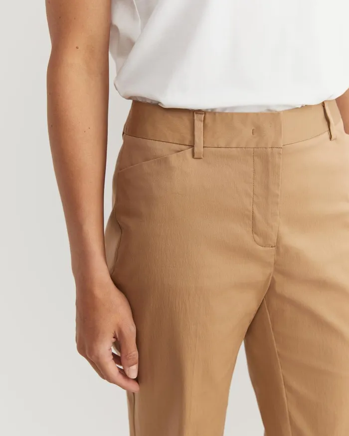 Women Sportscraft Pants Evie Straight Capri Pant Tan