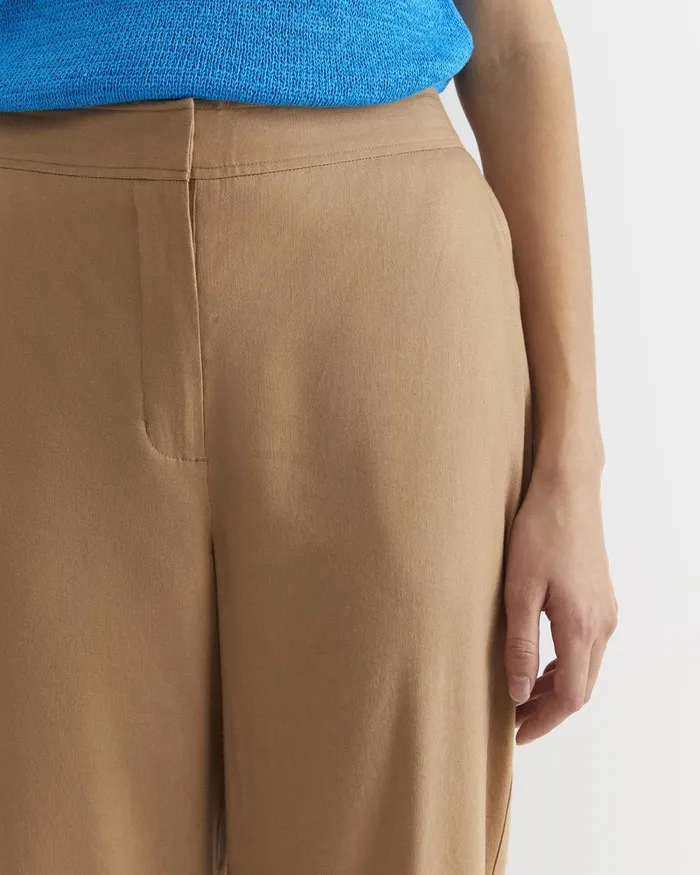 Women Sportscraft Pants Rosa Wide Leg Linen Pant Tan