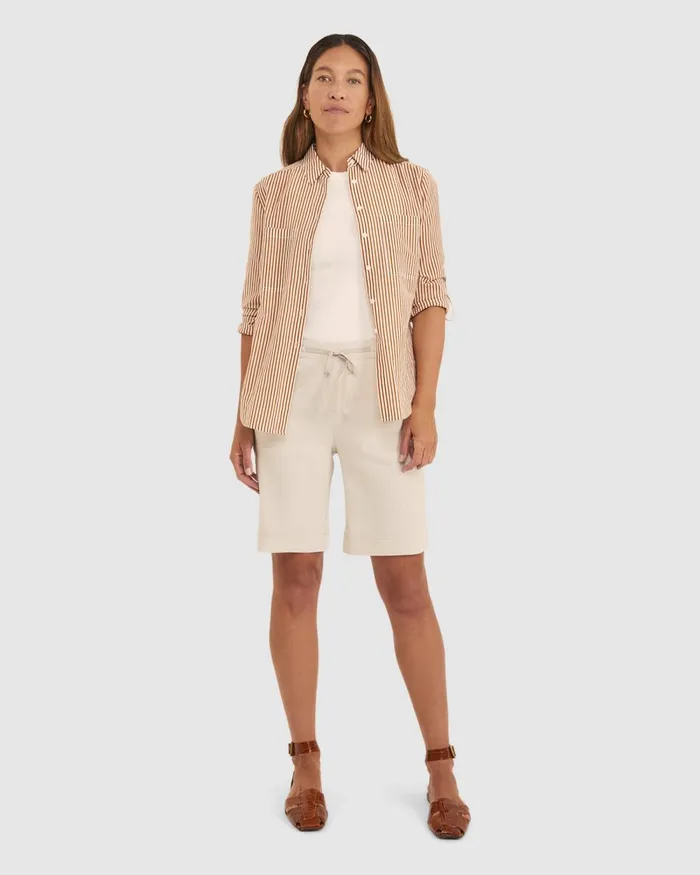 Women Sportscraft Plus Rosa Linen Short Natural