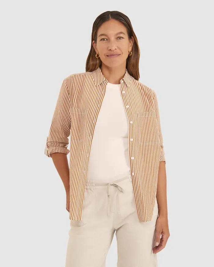 Women Sportscraft Plus Rosa Linen Short Natural