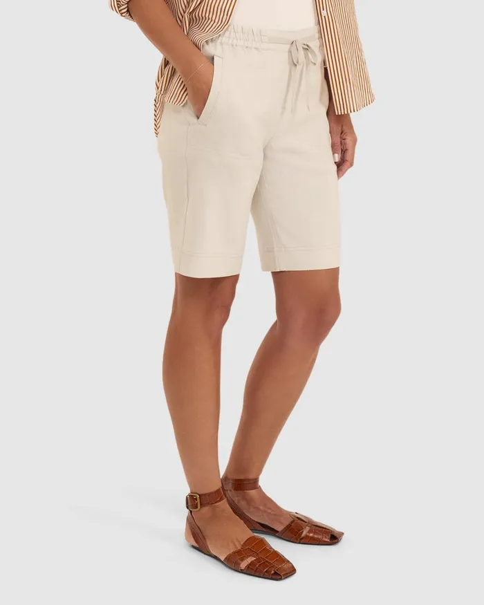 Women Sportscraft Plus Rosa Linen Short Natural