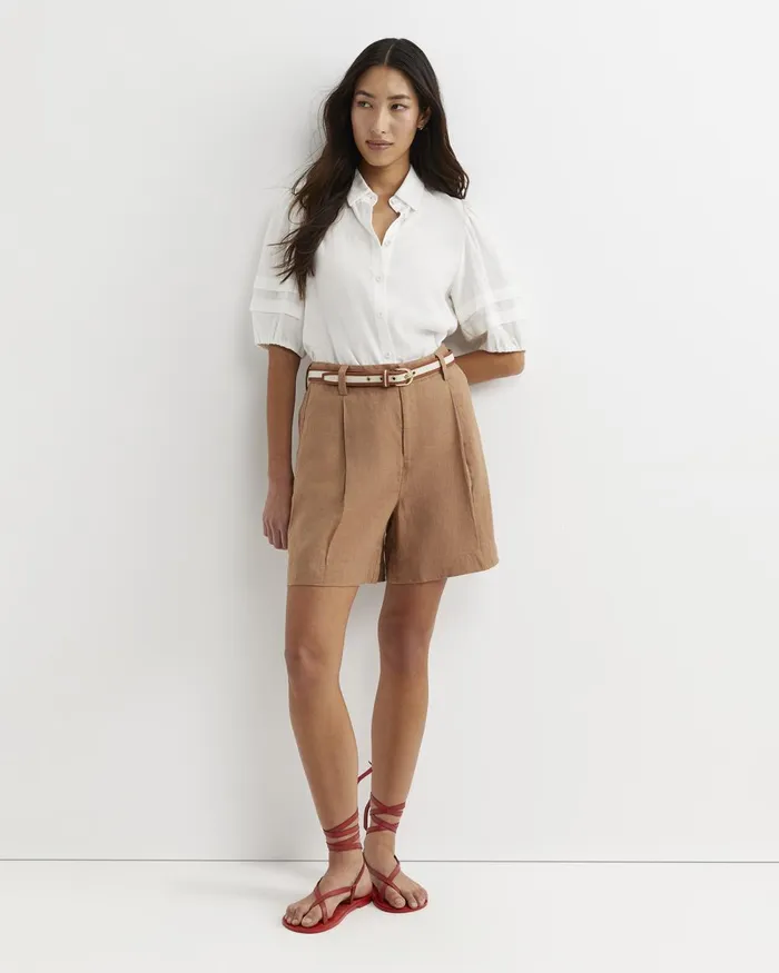 Women Sportscraft Shorts Lilou Linen Short Tan