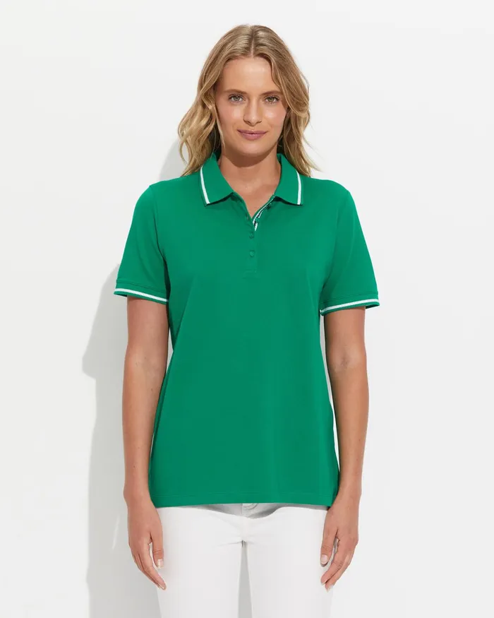 Women Sportscraft Tops and Tees Jodie Pique Polo Emerald