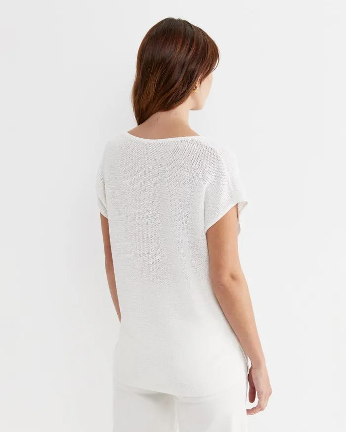 Women Sportscraft Tops and Tees Luisa VNeck Knit Top Milk
