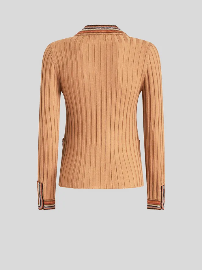 Women Striped Ribbed Cardigan Etro Knitwear