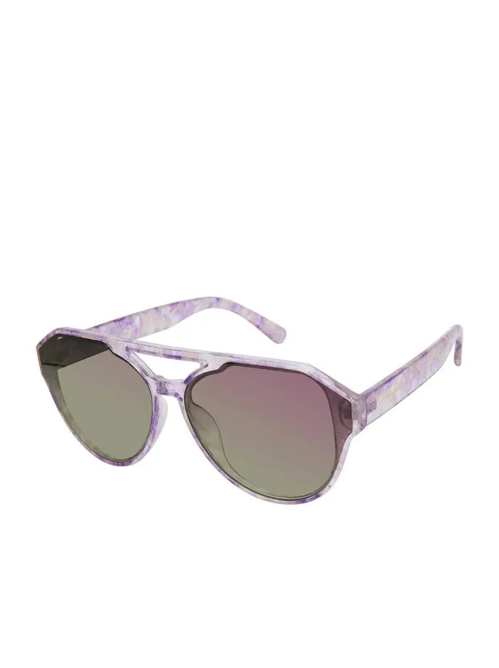 Women Sunglasses Jessica Simpson Aviator Sunglasses In Lilac Marble