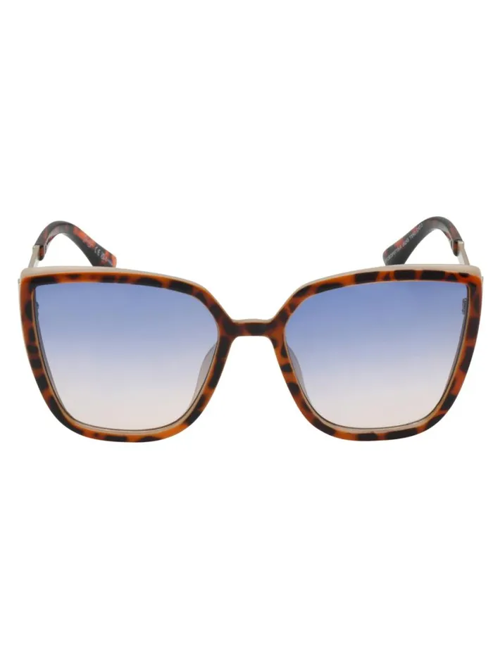 Women Sunglasses Jessica Simpson Cat Eye Sunglasses With Metal Temple In Tortoise