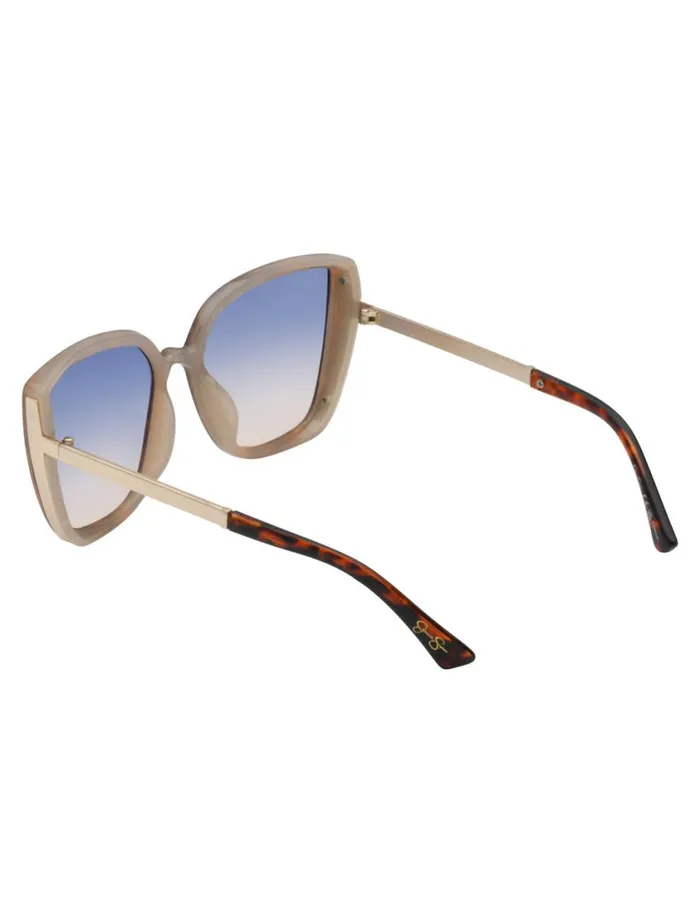 Women Sunglasses Jessica Simpson Cat Eye Sunglasses With Metal Temple In Tortoise