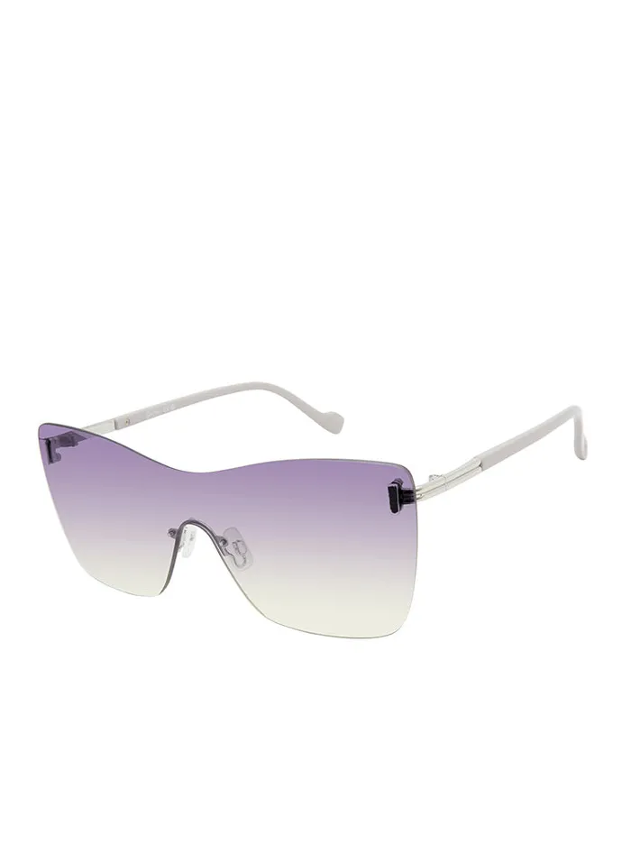 Women Sunglasses Jessica Simpson Glamorous Frameless Shield Sunglasses In Silver and Grey Women Sunglasses Jessica Simpson Glamorous Frameless Shield Sunglasses In Silver and Grey