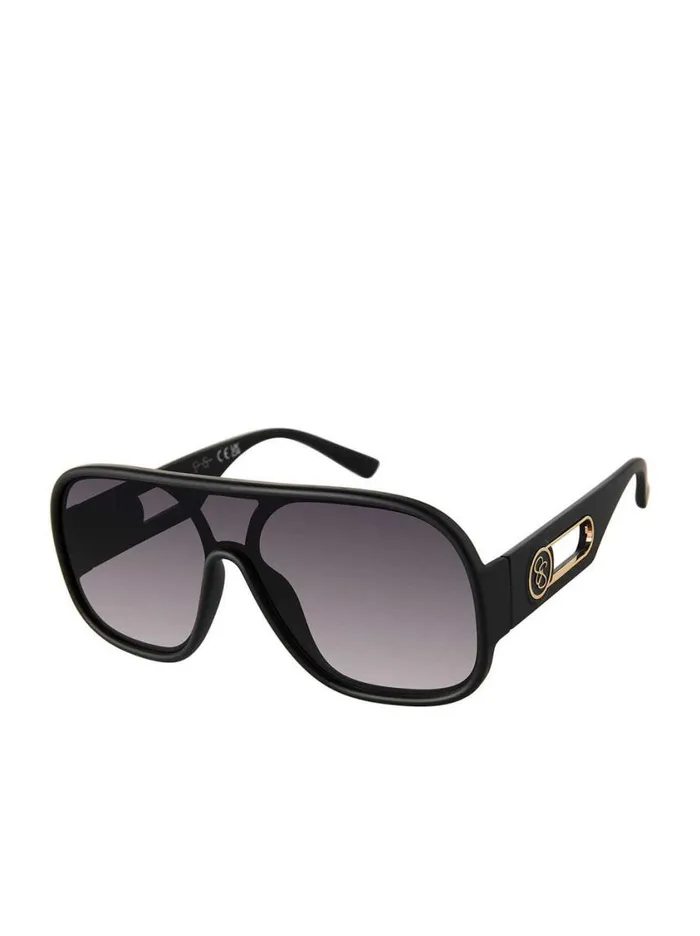 Women Sunglasses Jessica Simpson Modern Shield Aviator Sunglasses In Matte Black Women Sunglasses Jessica Simpson Modern Shield Aviator Sunglasses In Matte Black