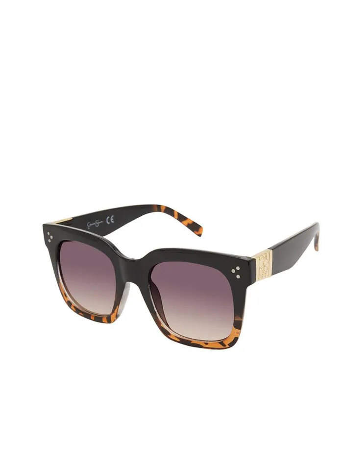 Women Sunglasses Jessica Simpson StandOut CatEye Sunglasses In Black and Tortoise