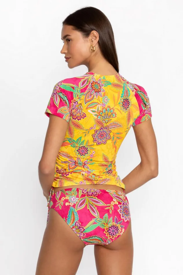 Women SUNSHINE AND FLAMINGO DRAWSTRING SURF SHIRT Sunshine And Flamingo Johnny Was Swim and Resort Women SUNSHINE AND FLAMINGO DRAWSTRING SURF SHIRT Sunshine And Flamingo Johnny Was Swim and Resort