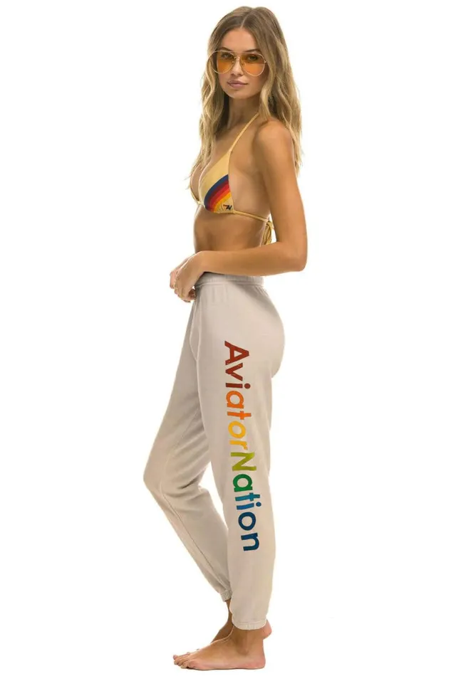 Women Sweatpants Aviator Nation Aspen Sweatpants 8211 Sand