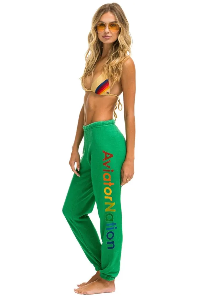 Women Sweatpants Aviator Nation Austin Sweatpants 8211 Kelly Green