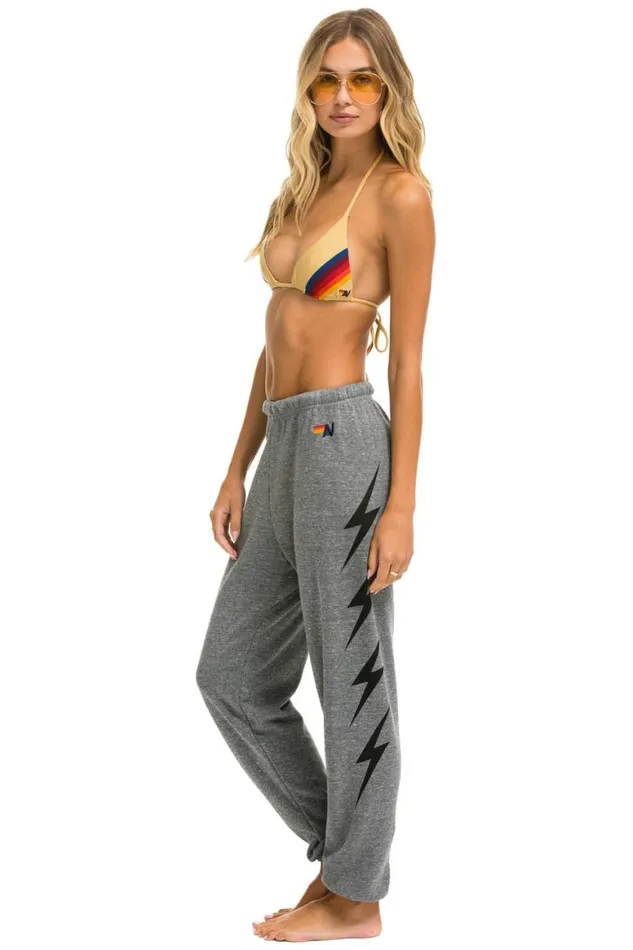 Women Sweatpants Aviator Nation Bolt 4 Sweatpants 8211 Heather Grey