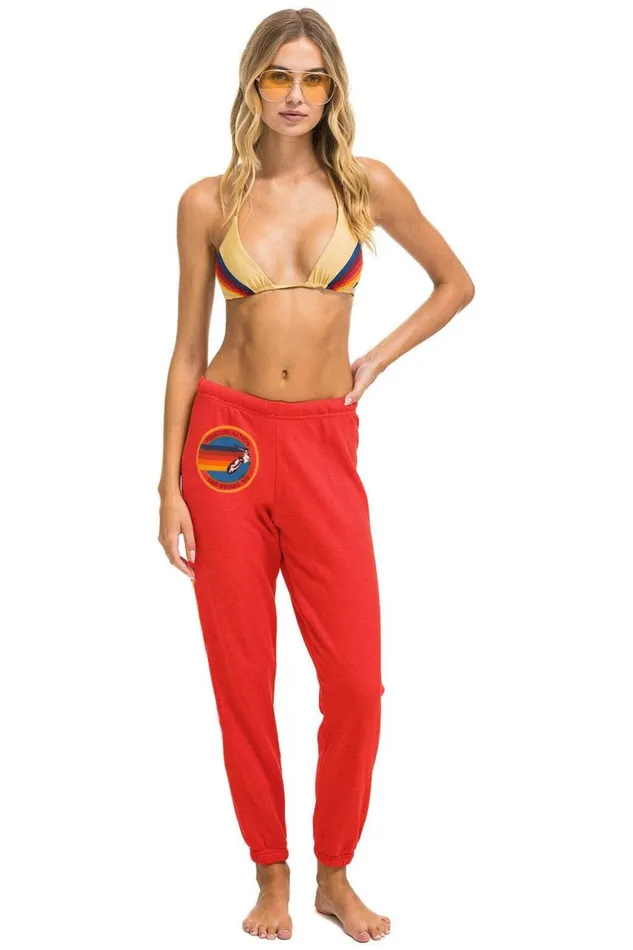 Women Sweatpants Aviator Nation Las Vegas Sweatpants 8211 Red