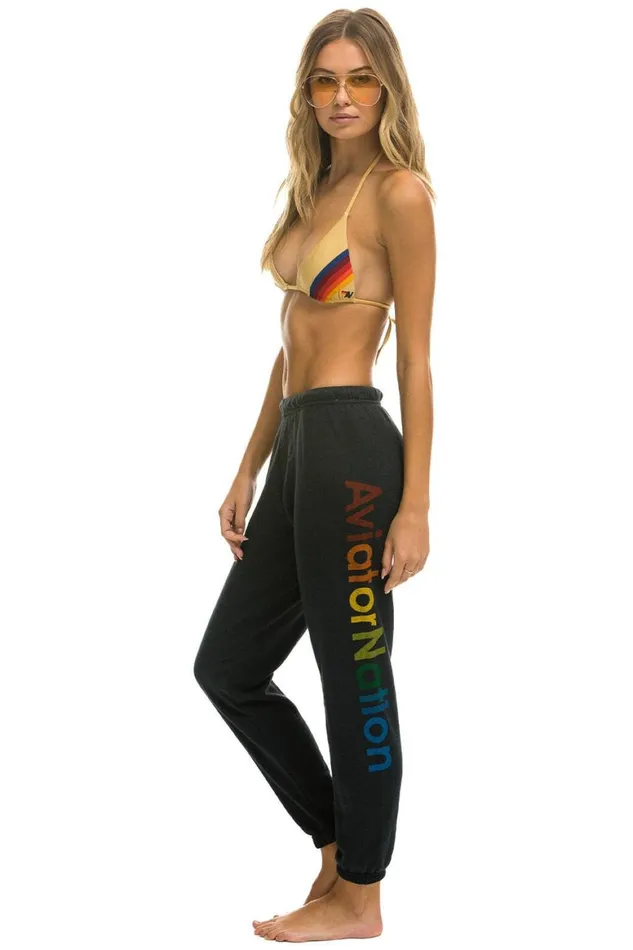 Women Sweatpants Aviator Nation Vail Sweatpants 8211 Charcoal