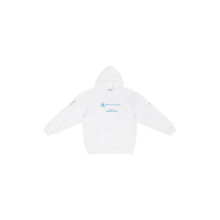 Women Sweatshirts and Hoodies Balenciaga Wfp Hoodie Medium Fit In White