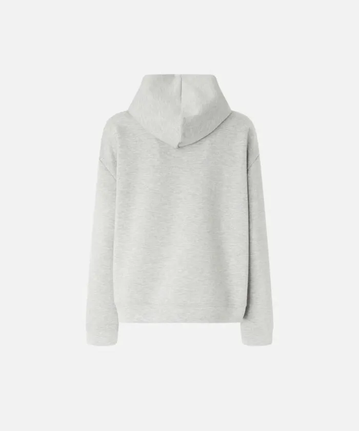 Women Sweatshirts Pinko Neopreneeffect Sweatshirt Jacket With Jewel Embroidery Drizzle Grey Women Sweatshirts Pinko Neopreneeffect Sweatshirt Jacket With Jewel Embroidery Drizzle Grey