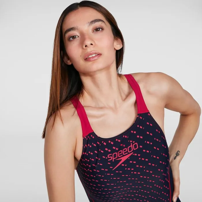 Women Swimming Costumes Speedo Women039s Medley Logo Medalist Swimsuit BlueRed Women Swimming Costumes Speedo Women039s Medley Logo Medalist Swimsuit BlueRed