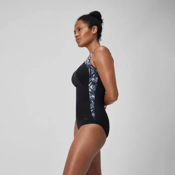 Women Swimming Costumes Speedo Women039s Shaping LunaLustre Printed Swimsuit BlackGrey Women Swimming Costumes Speedo Women039s Shaping LunaLustre Printed Swimsuit BlackGrey