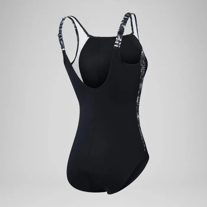 Women Swimming Costumes Speedo Women039s Shaping LunaLustre Printed Swimsuit BlackGrey Women Swimming Costumes Speedo Women039s Shaping LunaLustre Printed Swimsuit BlackGrey