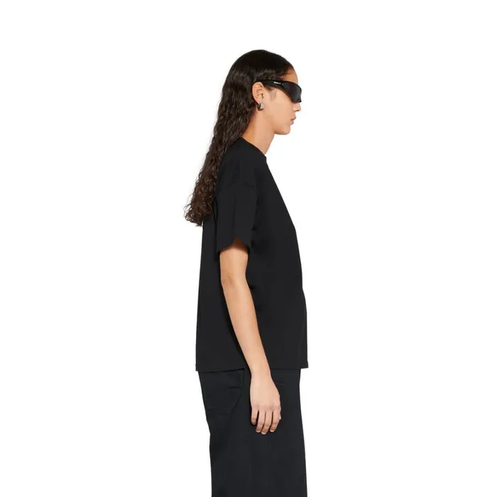 Women Tshirts Balenciaga Cities Paris Tshirt Medium Fit In Black