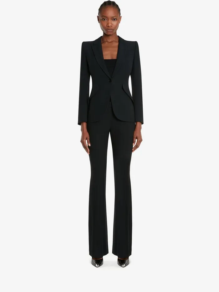 Women Tailoring Alexander McQueen Narrow Bootcut Trousers Black