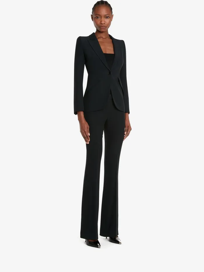 Women Tailoring Alexander McQueen Narrow Bootcut Trousers Black