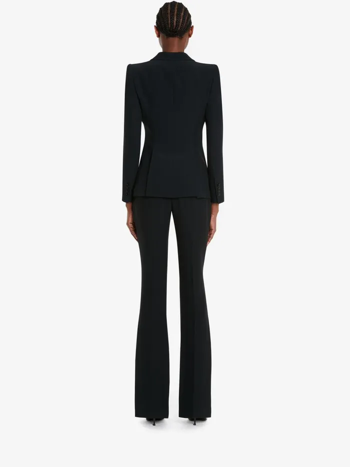 Women Tailoring Alexander McQueen Narrow Bootcut Trousers Black