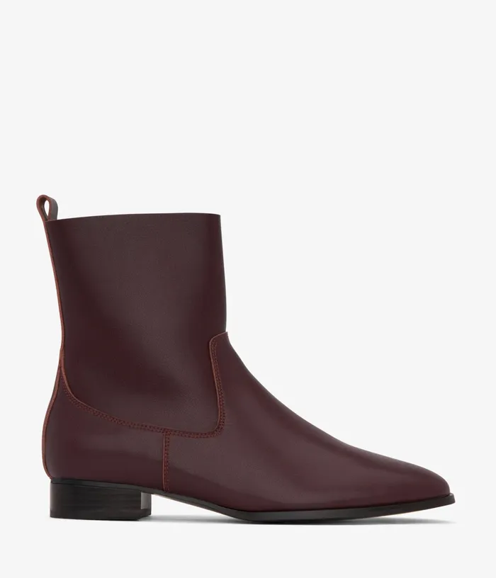 Women Tammy Vegan Flat Ankle Boots Fig Matt and Nat Boots