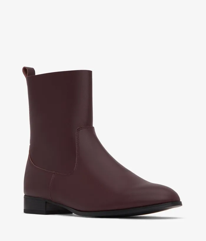Women Tammy Vegan Flat Ankle Boots Fig Matt and Nat Boots