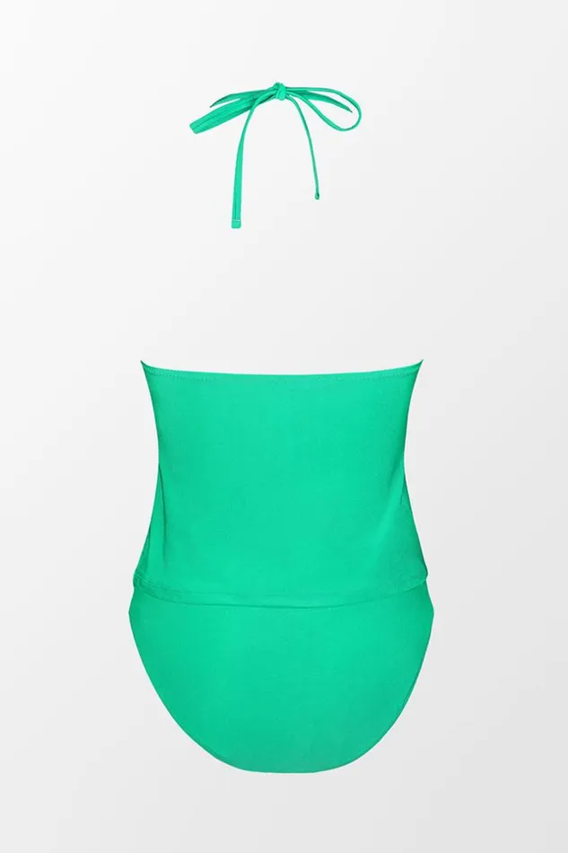 Women Tankini Cupshe Street Art Hipster Strappy Bikini Set Green
