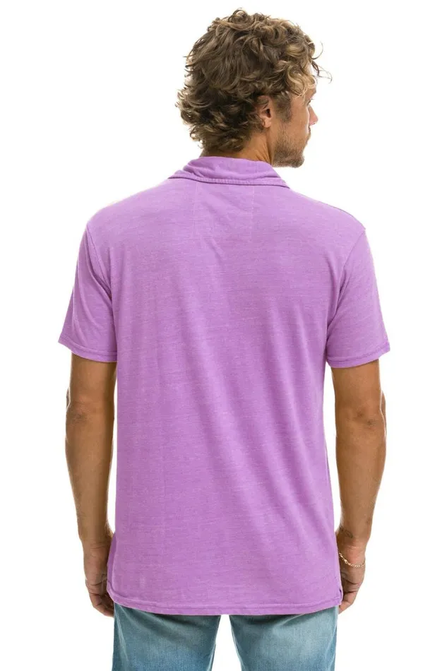 Women Tees Aviator Nation Polo 8211 Neon Purple