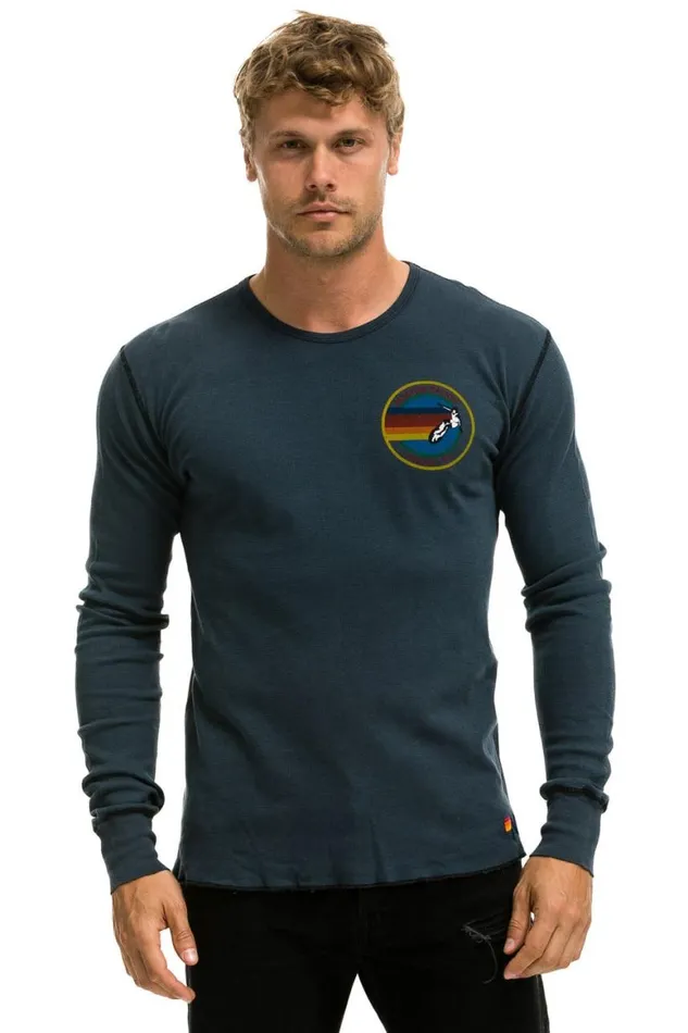 Women Tees Aviator Nation Venice Thermal 8211 Charcoal
