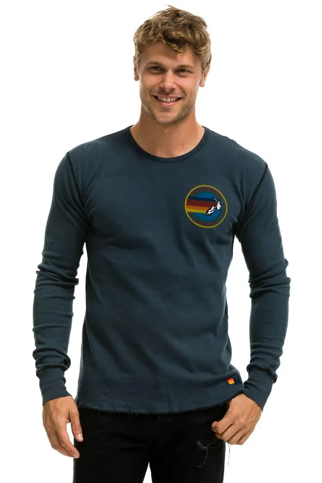 Women Tees Aviator Nation Venice Thermal 8211 Charcoal