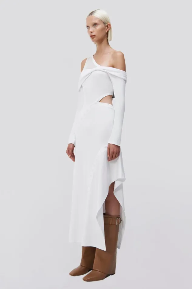 Women Tinsley Gown Optic White Jonathan Simkhai Dresses and Jumpsuits