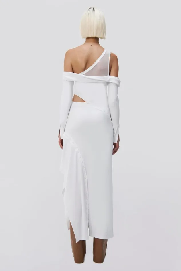 Women Tinsley Gown Optic White Jonathan Simkhai Dresses and Jumpsuits