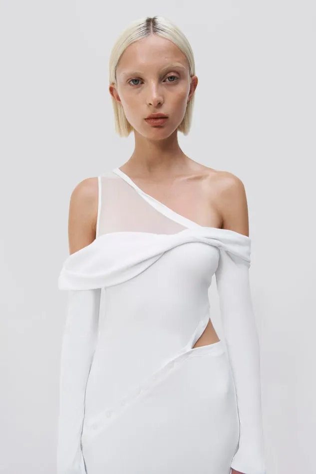 Women Tinsley Gown Optic White Jonathan Simkhai Dresses and Jumpsuits