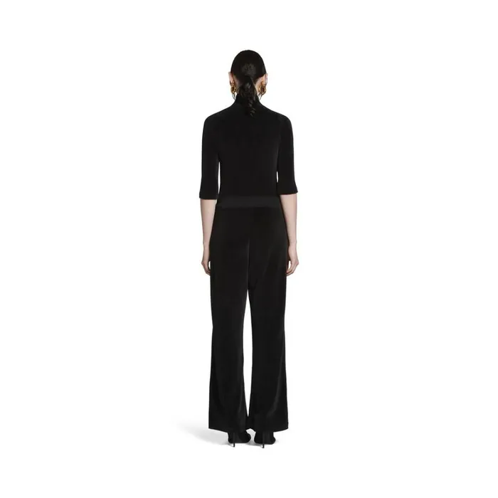 Women Tops and Shirts Balenciaga Scarf Fitted Turtleneck In Black