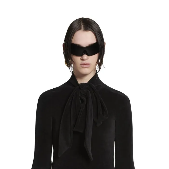 Women Tops and Shirts Balenciaga Scarf Fitted Turtleneck In Black