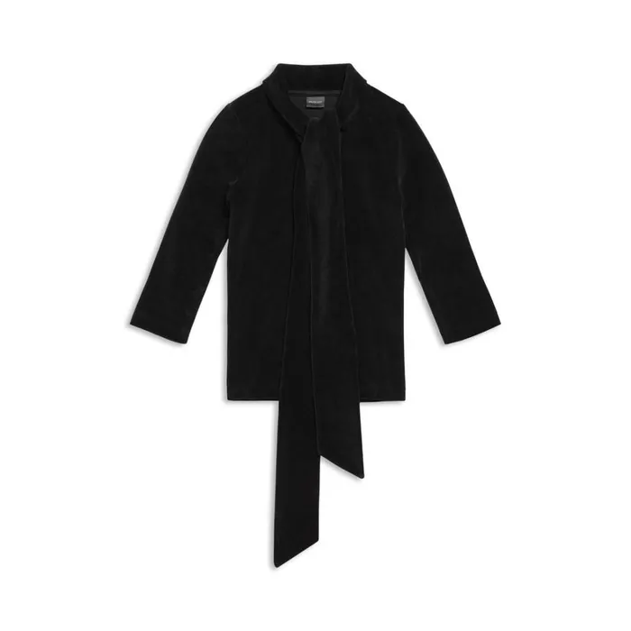 Women Tops and Shirts Balenciaga Scarf Fitted Turtleneck In Black
