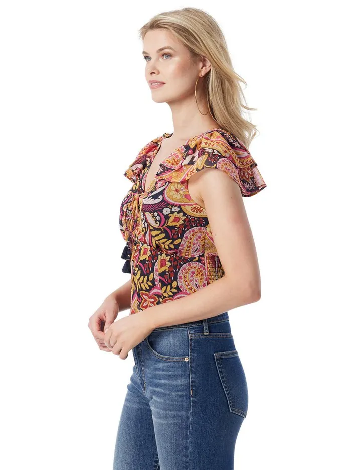 Women Tops and Tees Jessica Simpson Dixie Cropped Blouse In Paisley World